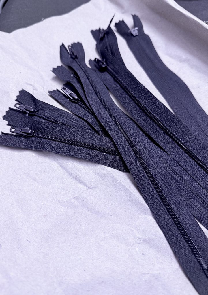 LEDUC Unsichtbare Reißverschlüsse – 5 Stück, 22 Cm, Schwarz, Nylon, Für Näharbeiten